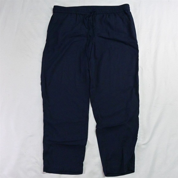 Talbots 14 Navy Blue Pull On Slim Ankle Pants - Picture 1 of 5